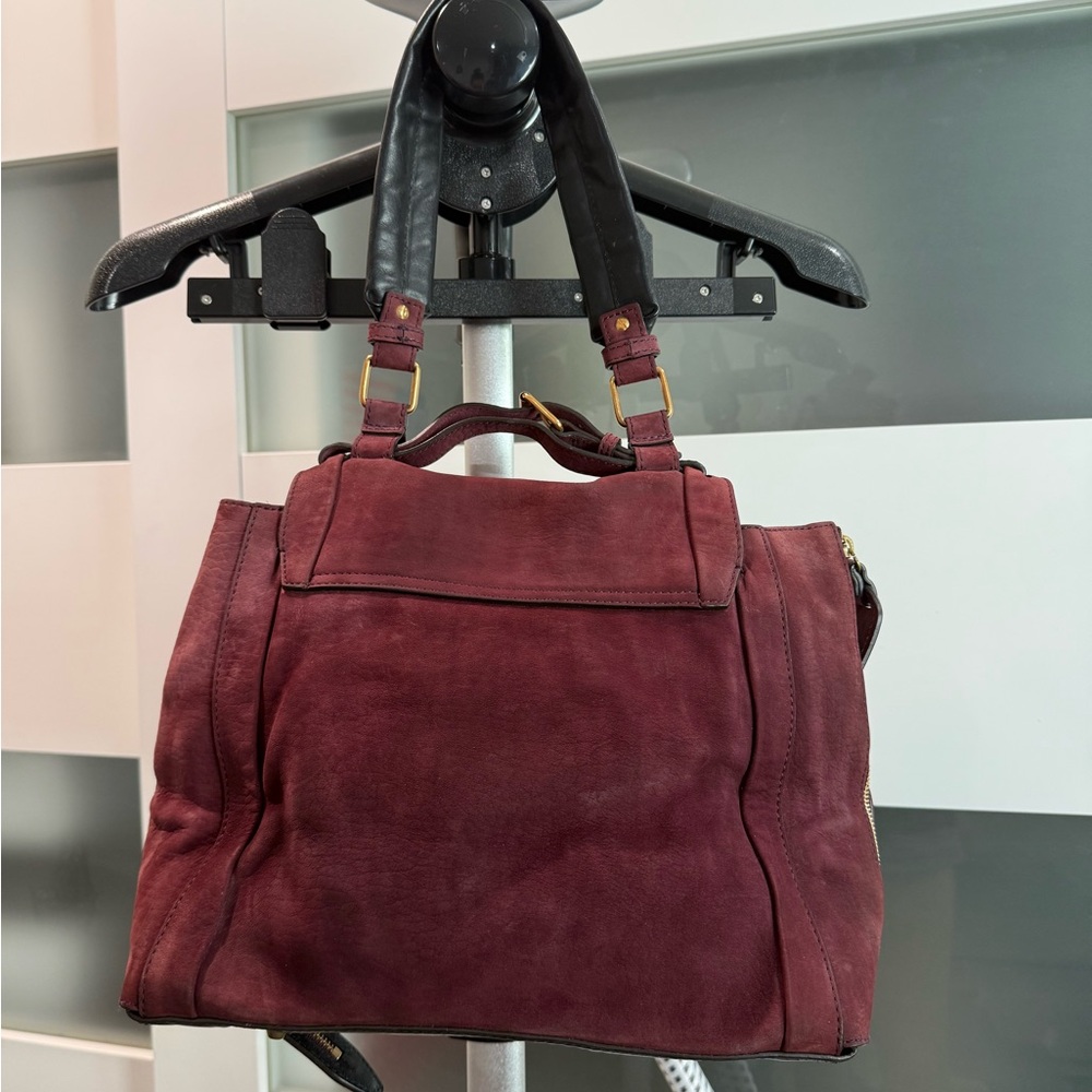 Chloe Burgundy Paraty suede Shoulder Bag - Picture 2 of 11